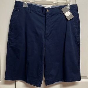 Five Four Langham Navy Blue Zipper Pockets Cotton Mens Bermuda Shorts 36 NWT